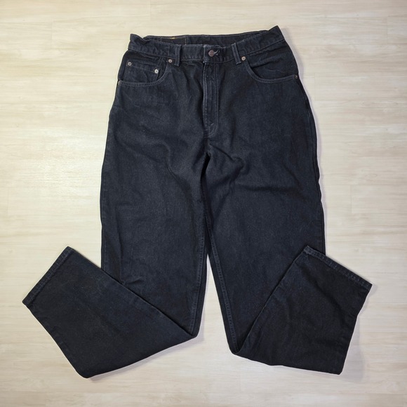 Levi's 560 Mens Black Loose Fit Tapered Leg Jeans Made in USA Size 32 x 36 Denim